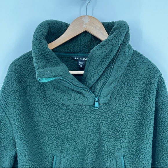 Athleta Tugga Fleece Sweatshirt seaweed snack green - XS - Picture 3 of 13